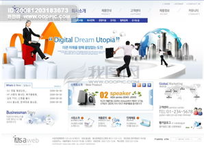 韩国风格行业服务网站设计模板 | 高清PSD素材集